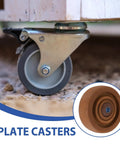 Heavy Duty 4 Inch Nylon Caster Wheel Replacement For Oven Rack And Freezer Cart, showing a close-up of a caster wheel under a cart.