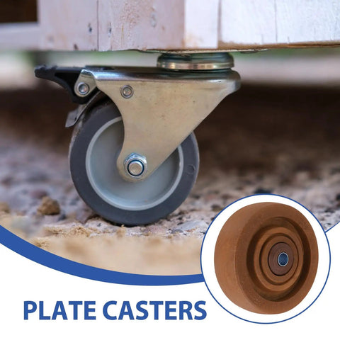 Heavy Duty 4 Inch Nylon Caster Wheel Replacement For Oven Rack And Freezer Cart, showing a close-up of a caster wheel under a cart.