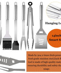 20 Piece Grilling Accessories Set For Outdoor Barbecue With Apron And Carry Bag Includes Long Spatula Tongs Fork Basting Brush