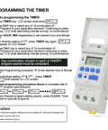 Digital Programmable Timer Switch 110V AC 16A SPDT Relay Weekly Scheduling Timer For Home And Light Industrial Use Auto On Off Easy Install Durable Relay Module For Lights Fans Pumps And Appliances, programming guide view