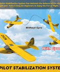 Noob Friendly RC Plane With XPILOT Stabilization System flying with gyro and without gyro comparison in the sky
