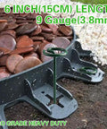 Circle Top Landscape Staples 6 Inch Green Turf Stakes 9 Gauge Beefy Heavy Duty Yard Lawn Spikes For Outdoor Soil Gardening Weed Barrier And Sod Fabric 50 Pieces
