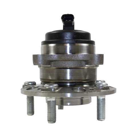 Built Tough Wheel Bearing Hub Assembly With OE ABS Sensor Plug And Play Replacement showcasing sealed bearing and bolts.