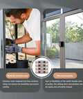 Heavy Duty Stainless Steel Double Rollers Sash Pulley Wheels For Dead Simple Sliding Closet And Patio Door Replacement Hardware Smooth As Silk Home Repair Upgrade installation with a person adjusting sliding doors.