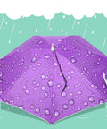 Raindrops Purple Umbrella Hat With Adjustable Fit For Outdoor Vibes, Sun Protection Cap featuring raindrop pattern