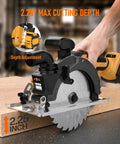 High-Output 6 1 2-Inch Cordless Circular Saw For Gnarly Cuts On Any 20V System Includes two blades and guide ruler for depth adjustment.