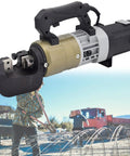 Electric Hydraulic Rebar Cutter Tool 1800W Pro Grade Fast Five Second Cut With Cr12MoV Blades, on construction site background