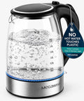 1.8L Electric Kettle With Beast Fast Boil Tech, Auto Shut Off, BPA Free Food Grade Material, boiling water visible