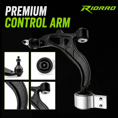 Premium Heavy Duty Front Lower Suspension Rebuild Kit For 2011 To 2017 Ford Explorer And 2013 To 2017 Police Interceptor control arm detail view.