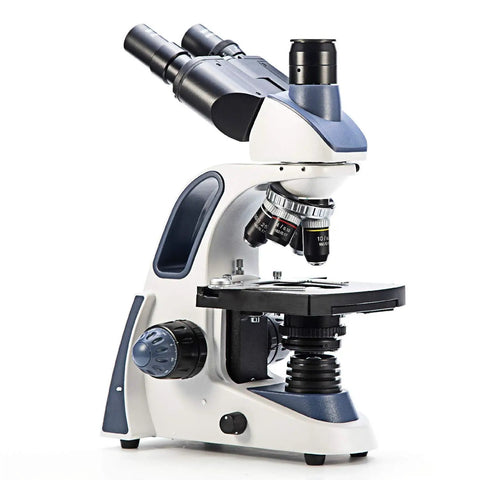 Trinocular Compound Microscope For Education And Research With 40X To 2500X Magnification, Siedentopf Head, side view