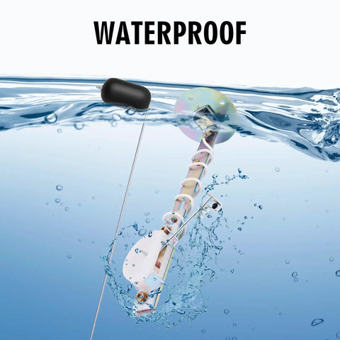 Heavy Duty Fuel Sending Unit With Float 0 To 90 Ohms Replacement For Cars Trucks Boats in water showcasing waterproof design.