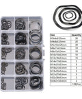 Wave Washers Set Black Spring Washers Elastic Metal Gasket Kit 129 Pieces Assortment M3 Through M24 Grab And Go For Electrical Automotive Marine And Home DIY Projects, assorted black 65Mn steel sizes