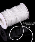 Upgraded Window Setup With This Dope Set Including 100 Clear Roman Rings And 55 Yards Of Heavy Duty White Cord For Stress Free Reweaving And Clean Modern Vibe For Quick Diy Projects Around The House. 50m white braided cord spool.