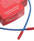 Hella Smooth Automatic Fire Extinguisher Aerosol Spray Sticker With Rock Solid Back Adhesive For Vehicle Engine Bay and Home Garage Safety Boss Level Heat Resistant Flame Retardant Protection 10g Capacity, red device with blue safety wires.