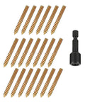 Wood Dowel Screws Kit With Driver, 20 Double Headed Hanger Bolts, 5/16-18 x 2 Inch, Carbon Steel Fasteners for DIY