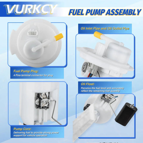 Detailed view of Straight Bolt On Professional Grade Electric Fuel Pump Module Assembly for 2004 To 2007 Dodge Caravan components.