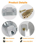 Heavy Duty Sectional Sofa Connector Brackets with screws, silver metal fasteners, 2mm thickness for modern homes.
