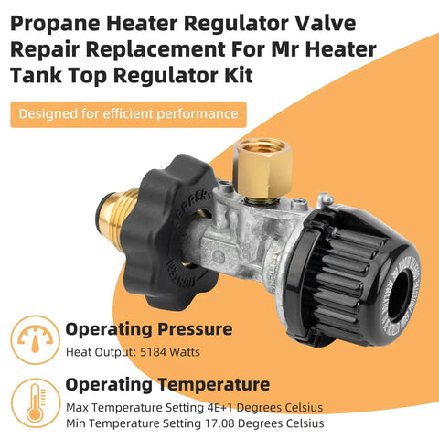 Tank Top Propane Regulator Valve Kit For Portable Heaters That Plays Nice With SunRite SRC15T SRC30T Dura Heat GR121 HD15 And MH Series