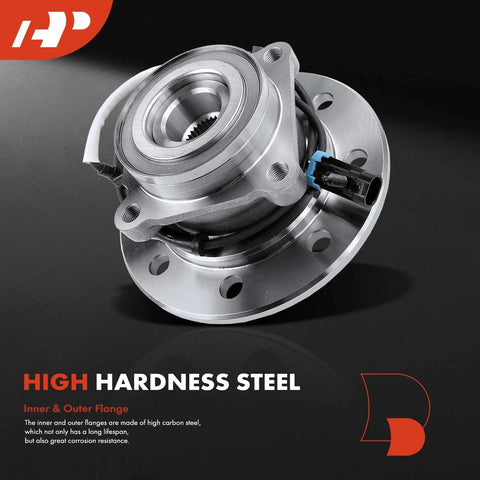Front Wheel Bearing And Hub Assembly With Abs For Chevy K1500 K2500 K3500, showcasing high hardness steel, detailed flange design.