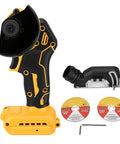 Heavy Duty Portable Three Inch Cordless Angle Grinder And Mini Circular Saw Featuring Badass Brushless Motor with cutting discs.