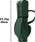 Green carrying case for Golf Themed 8 Piece Barbecue Grill Utensils Set With Golf Club Spatula Golf Ball Tongs, 45cm height shown