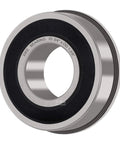 Ten Pack Top Shelf Lawn Mower Wheel Flanged Bearings With Grease Seal 3/4 Inch Bore And 1 3/8 Inch Outer Diameter close-up view of a flanged bearing.