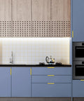 Gold Finger Edge Pulls For Cabinets 10 Pack 150mm Length With 128mm Center To Center 5 Hole Design in modern kitchen setting
