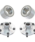Heavy Duty Two Piece Front Wheel Bearing Hub Assembly Kit For Nissan Altima 2002 To 2006, showing two steel hubs and bearings.