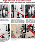 Manual Wire Stripping Machine For Copper Wire 0.06 To 1 Inch Gauge, showing instructions for setup and operation of hand crank and drill modes