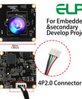Low Light USB Camera Module With Starvis 0.0001 Lux, 1080P H.264 Web Cam For Laptop And Raspberry Pi circuit board and connector