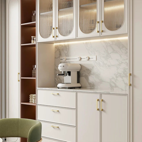 Kitchen cabinets with Gold Cabinet Pulls 10 Pack With Six And A Quarter Inch Hole Center Square Drawer Hardware Zinc Alloy Brushed Brass Finish