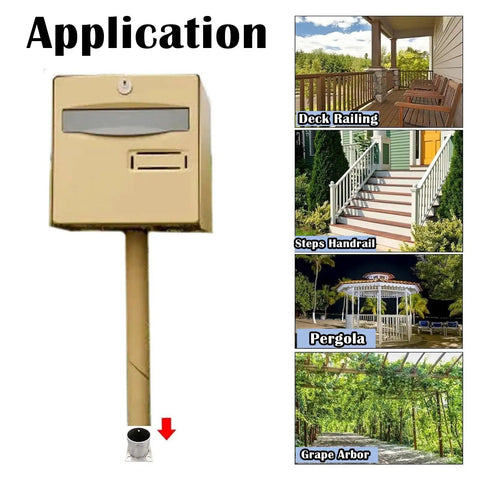 Heavy Duty Round Post Anchor Base For Wood Or Metal Posts 304 Stainless Steel Bracket Supports Pergolas And Mailboxes Inner Diameter 2.8Inch By 3.1Inch Height Durable One Piece Post Support Kit Built Tough
