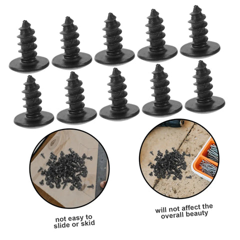 Genuine M4x10mm Carbon Steel Mini Screws With Slick Black Finish For Tight Furniture Build And Hassle Free Diy Home Improvement Projects Rock Solid Bulk Hardware Pack Today arranged in a compact group.