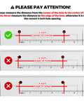 Diagram showing correct and incorrect hole spacing for 30 Pack 4 Inch Brushed Nickel Cabinet Pulls Square Handles For Kitchen Cabinets.