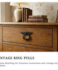 Top Shelf Vintage Black Ring Pull Handles For Kitchen Cabinets And Dressers Solid Zinc Alloy Build on wooden dresser