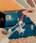 Adjustable Toggle Latch Clamp Heavy Duty Quick Release For Cabinets Toolboxes Storage Boxes And Suitcases Durable Metal Hasp Clamp Replacement Easy Install in use with blue toolboxes.