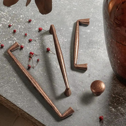 Kick The Cozy Factor Up With These Vintage Antique Copper Cabinet Handles Silky Smooth Zinc Alloy Drawer Pulls Tough As Nails 96Mm hole center six pack.
