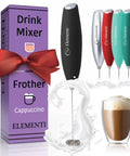 Handheld Drink Mixer With High Speed High Torque Motor Electric Stirrer And Protein Powder Wand Mini Frother in black