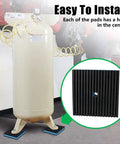 Dang Sturdy Heavy Duty Rubber Anti Vibration Pads 6X6X7/8 Inch Featuring An Eva Core for air compressors, showing installation under a tank