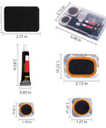 Ultimate Bike Tire Patch Kit With 24 Vulcanized Patches Three Patch Sizes 2.15 1.47 1.18 Inch Sandpaper And Metal Rasp In A Portable Case