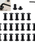 Top Shelf Black Chicago Screws And Binding Post Tools For Leather Crafting And Scrapbook Binding M4 X 8mm Carbon Steel Fasteners with hex wrench and screws.