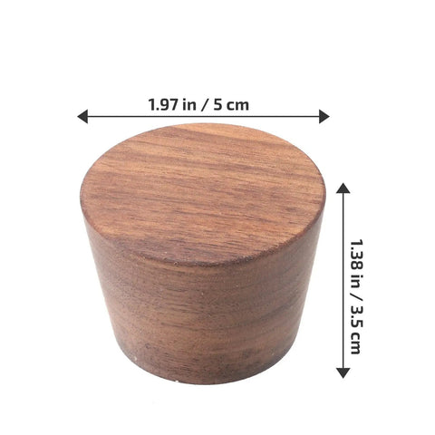 5cm Walnut Wood Cone Cabinet Knobs Drawer Pull Handles For Wardrobe And Kitchen Cabinets Dope Durable Furniture Hardware