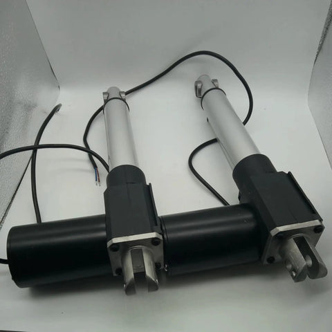 No Bull Heavy Duty 5000N DC Electric Linear Actuator Tubular Motor with rock solid frame and dual shafts, 200mm stroke, for beds and furniture.