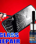 3 Pcs Universal Phone Screen Scratch Removal Gel applied on cracked screen, showing repair process with liquid drop.