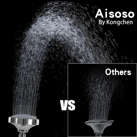 High Pressure Rain Shower Head With Five Settings And Durable ABS Plastic Body And Adjustable Swivel Ball Joint comparison