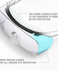 Kick Up Dust Without Fogging Out These Safety Glasses Fit Seamless Over Your Specs Scratch Proof Lenses ANSI Certified Gear with wrap-around design for better eye protection.