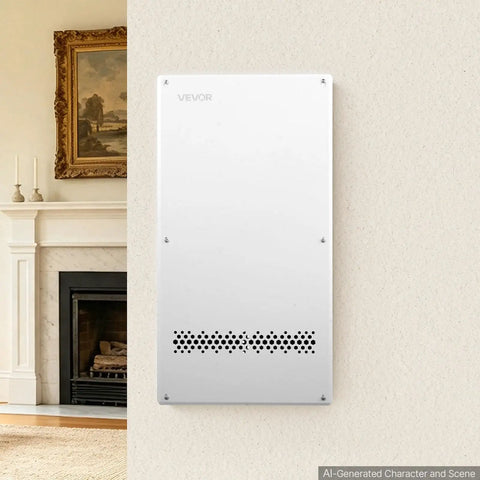 Slick 28 Inch In Wall Structured Media Enclosure Box With Dead Simple Screw On Cover mounted on wall in home setting.