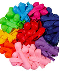 Awesome Assorted Rainbow 5 Inch Latex Balloons 100 Pack For Birthday Bash And Wedding Decor thick durable balloons in vibrant colors.