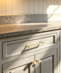 Top Tier Solid Zinc Alloy Cabinet Pulls 10 Pack Slick Brushed Gold Heavy Duty Drawer Handles For Modern Kitchen Upgrades on drawer.