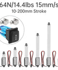 Compact 12V Mini Linear Actuator With Rocker Switch features various stroke sizes, showcasing smooth push pull action for automation